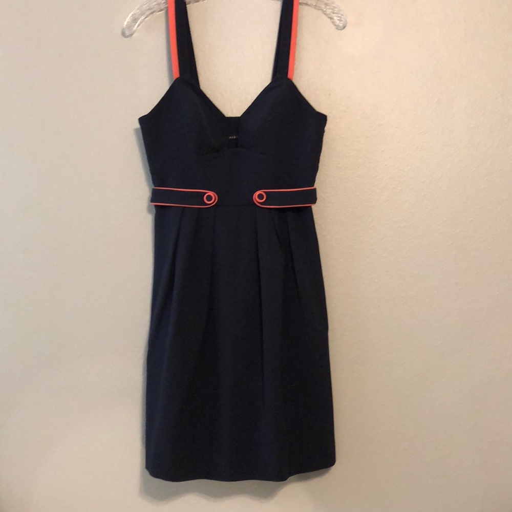 Black Halo navy with pink detail dress size 2